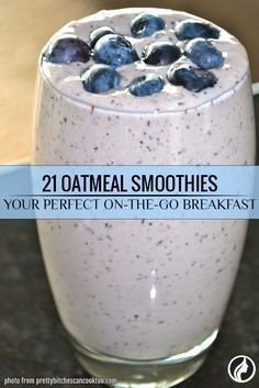 Oatmeal Protein Smoothie, Blueberry Banana Oatmeal, Banana Oatmeal Smoothie, Oatmeal Protein, Oatmeal Smoothie, Oreo Milkshake, Protein Smoothies, Nutribullet Recipes, Healthy Shakes