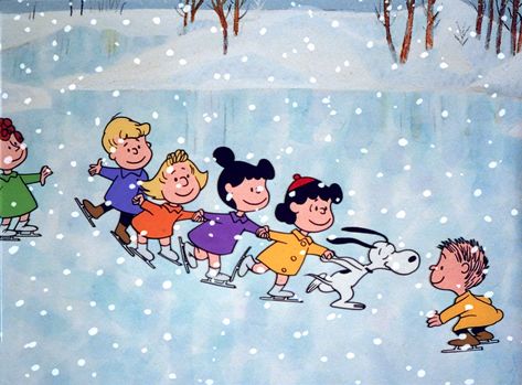 Charlie Brown Christmas Movie, Christmas Ice Skating, Deco Fruit, Christmas Skating, A Charlie Brown Christmas, Christmas Movie Quotes, Family Christmas Movies, Christmas Ice Skates, Holiday Movies