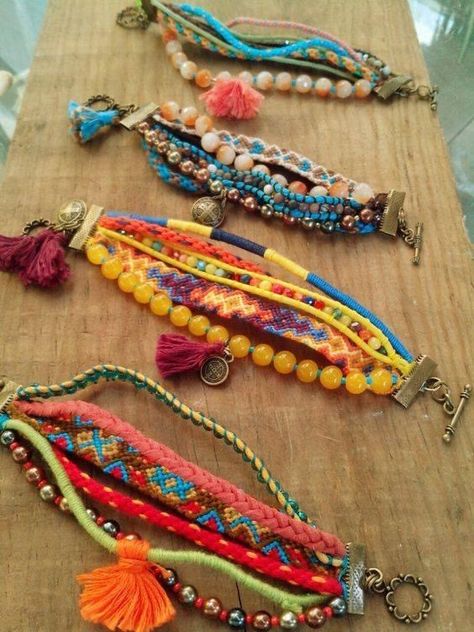 Different Bracelets, Bracelets With Beads, Fiber Art Jewelry, Fabric Bracelets, Fiber Jewelry, Fabric Necklace, Handmade Fashion Jewelry, Textile Jewelry, Fabric Beads