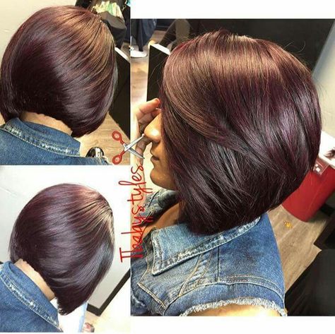 Blonde Ombre Short Hair, Bob Pendek, Stacked Haircuts, A Bob, Quick Weave Hairstyles, Medium Short Hair, Funky Hairstyles, Girl Haircuts, Hairstyles For Round Faces