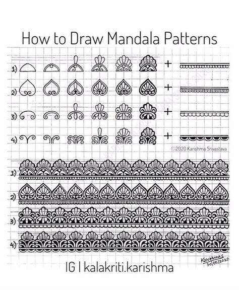 Design For Book Cover, Kalakriti Karishma, Mandala Making, Mandela Patterns, Draw Mandala, Mandala Book, Instagram Pattern, Easy Mandala Drawing, Mandala Doodle