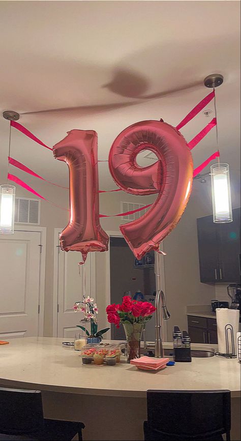 Pink Number Balloons, 19 Balloons Number, 19 Aesthetic Number, 19 Birthday Balloons, Birthday 19 Aesthetic, 19th Birthday Decorations, 19 Balloons, Bday Balloons, Happy Birthday 19