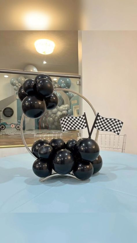 Race Car Balloon Centerpiece, Car Themed Birthday Party Centerpieces, Racecar Theme Centerpieces, Vintage Car Centerpieces, Car Party Centerpiece, Race Car Party Table Decor, 2 Fast Birthday Party Centerpieces, Pixar Cars Birthday Party Centerpieces, Fast One Birthday Party Centerpiece