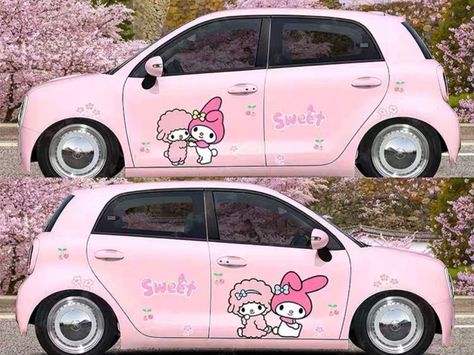 sanrio daily ✨ on Twitter: "my melody and my sweet piano car 💫 https://t.co/K9eaeRz5Cc" / Twitter Aesthetic Egirl, Hello Kitty Car, Hello Kitty Things, Melody Wallpaper, Pink Cars, My Sweet Piano, Kitty Aesthetic, Cute Pink Background, Hello Kitty Aesthetic