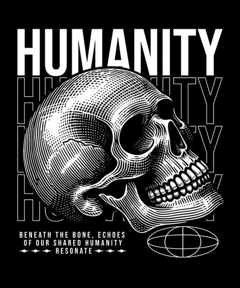 Skull humanity T-Shirt Design Template Skull Design For Shirt, Tshirt Design Transparent Background, Marketing Shirts Design, Cool Tshirt Print Ideas, Skull T-shirt, Skull Shirt Design, Skull T Shirt Design, Streetwear Shirt Design Ideas, Shirt Design Inspiration Graphic Tees