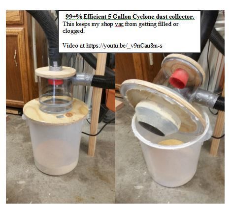 How to build a 99% efficient Cyclone Dust Collector - How To - Carbide 3D Community Site Dust Collector Diy, Shop Dust Collection, Centrifugal Force, Dust Collection System, Open Image, Dust Extractor, Vacuum Filter, Wood Plate, Test Results