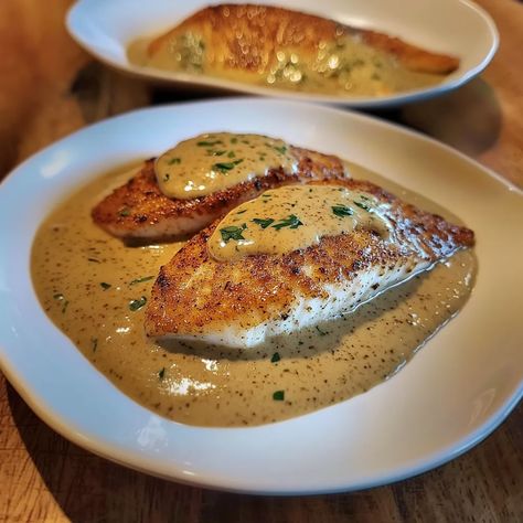 Red Snapper with Creamy Creole Sauce 🍽️🌶️🐟 (recipe below) Dive into the rich flavors of the South with this Red Snapper with Creamy Creole Sauce. The tender fillets are perfectly seared and topped with a luscious, spiced sauce that elevates this dish to a new level of deliciousness. Ingredients:For the Red Snapper:4 red snapper fillets Mutton Snapper Fish Recipes, Oven Baked Snapper Fillets, Lane Snapper Recipes, Red Snapper With Creamy Creole Sauce, Grilled Snapper Fish Recipes, Red Snapper Recipes Baked Ovens, Mutton Snapper Recipe, Whole Snapper Fish Recipes, Red Fish Recipes