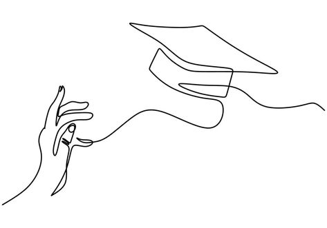 One line drawing group of young happy graduate hand's college student jump while throwing the graduation cap. A male express to celebrate his school graduation. Education celebration concept Graduation Drawing Ideas, Graduation Cap Drawing, Graduation Drawing, Drawing Group, Graduation Wallpaper, Cap Drawing, Graduation Images, Graduation Art, طابع بريدي