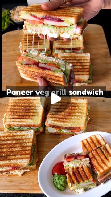 Veg Grilled Sandwich Recipes, Panner Sandwich Video, Paneer Sandwich Recipe Healthy, Easy Veg Recipes Indian, Paneer Sandwich Recipes Indian, Grilled Sandwich Recipes Vegetarian, Veg Sandwich Recipes Indian, Veg Snacks Recipes Indian, Sandwich Recipes Videos