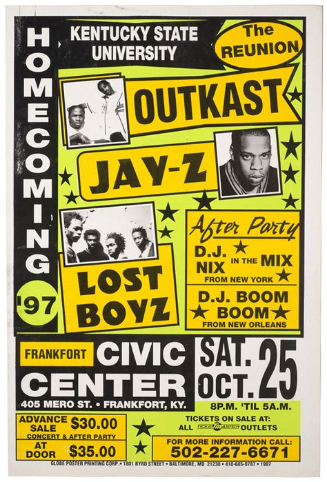 50s Music Posters, 90s Tour Poster, 90s Concert Poster, Vintage Tour Posters, Hip Hop Event Poster, Outkast Poster, 90s Flyer, Hiphop Poster, Tour Poster Design