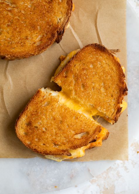 Air Fryer Grilled Cheese | Gimme Delicious Grilled Cheese School Lunch, Grilled Cheese Aesthetic, Grilled Cheese Air Fryer, Grilled Cheese Ideas, Productive Saturday, Air Fryer Grilled Cheese, Pokemon Food, Baked Orange Chicken, Gimme Delicious