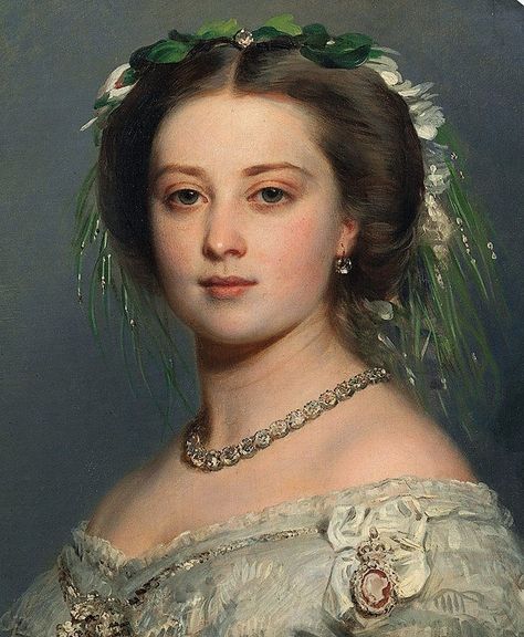 Victoria, Princess Royal Victorian Princess Portrait, Victorian Art Portrait, Royal Portraits Painting Queen, Royal Paintings Aesthetic, Old Portraits Painting Woman, Victorian Portraits Woman, Old Masters Paintings Portraits, Queen Portrait Art, Royal Oil Painting