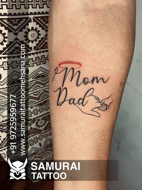 Mom Dad Tattoo Designs For Female, Papa Tattoo Ideas, Mom Dad Tattoo Design, Miracle Tattoo, Pa Tattoo, Mom Dad Tattoo, Mother Tattoo, Maa Tattoo, Mom Dad Tattoo Designs