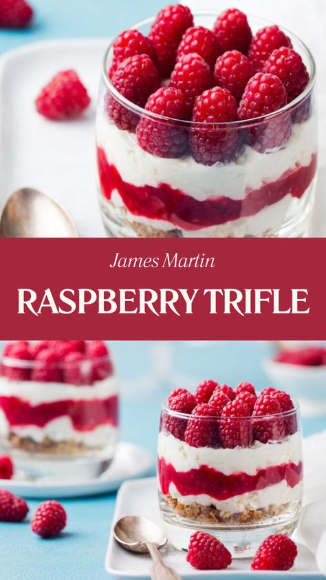 James Martin Raspberry Trifle Trifle Raspberry, Tart Raspberry, Raspberry Trifle, James Martin Recipes, Raspberry Compote, Cake Tart, Chefs Table, James Martin, Indulgent Desserts