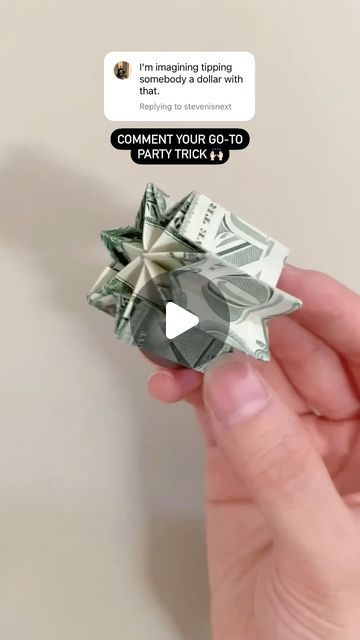 Valentina Balance on Instagram: "This becomes that thing where everyone wants to test the max weight it can hold before crushing #diy how to fold dollar" Dollar Bill Folding, Money Folding Ideas Easy Step By Step, Folding Dollars Into Shapes, Folded Money Gifts Dollar Bills, Money Oragami Ideas, How To Fold Money, Folded Dollar Bills Easy, Fold Money For Gifts, How To Fold Dollar Bills Into Shapes