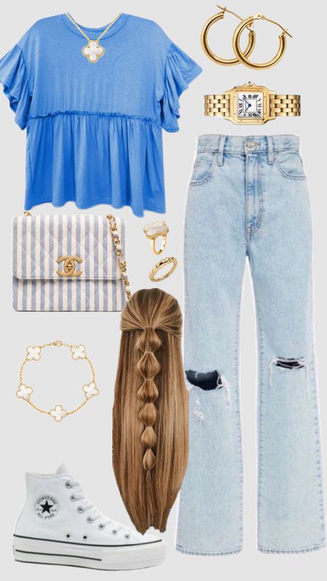 Cute Trending Outfits, Summer School Outfits Aesthetic, What To Wear To Graduation Ceremony, What To Wear To Church In Summer, What To Wear For Picture Day, 80 Degree Weather Outfits Summer, Everyday Outfits Jeans, Cute Summer Church Outfits, Back To School Outfits 2024