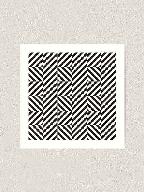 "Parallel black and white diagonal lines, op art pattern" Art Print by kallyfactory | Redbubble Diagonal Pattern Design, Texture Line Art, Line Elements Of Design, Dot Line Art, Simple Line Designs Pattern, Graphic Patterns Black And White, Rhythm Art Design Pattern, Parallel Lines Art, Diagonal Lines Art