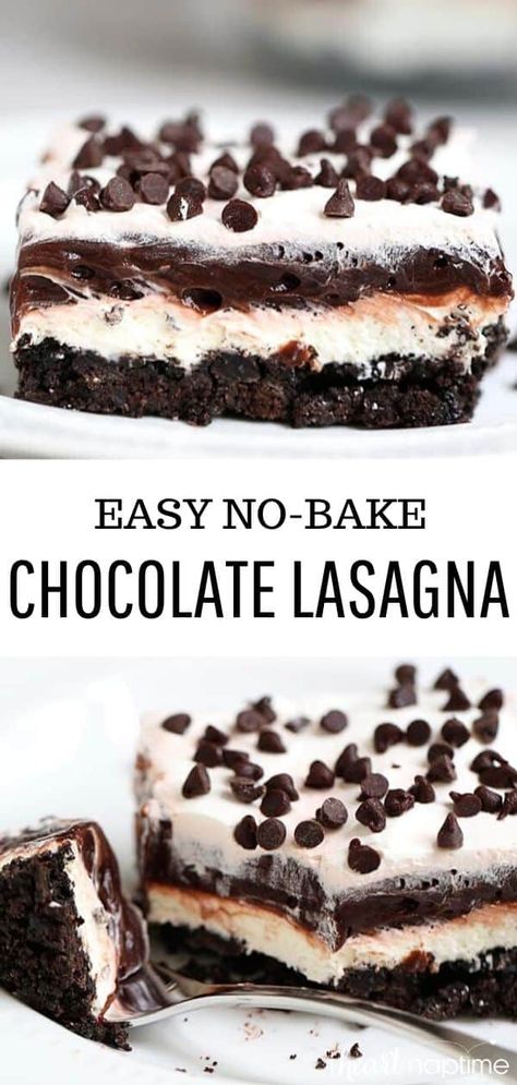 Chocolate Lasagna Dessert, Lasagna Dessert, Chocolate Lasagna Recipe, Cupcakes Oreo, Oreo Fluff, Oreo Desserts, Dessert Oreo, Chocolate Lasagna, I Heart Naptime