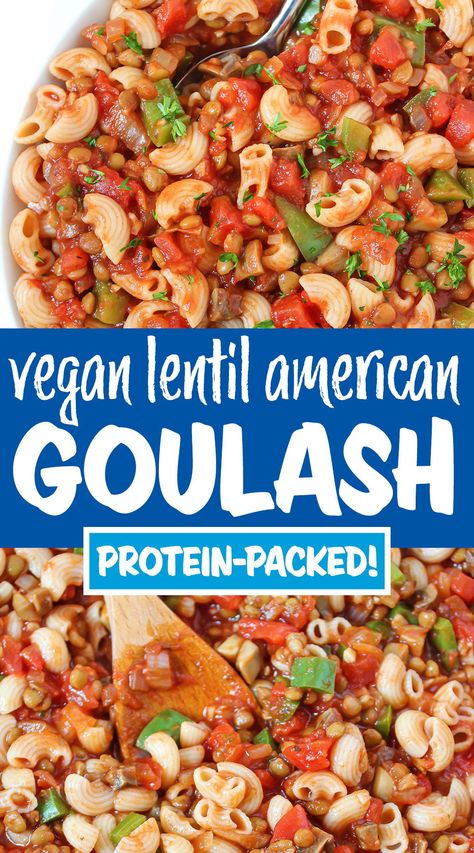 Vegan Goulash Recipes, Vegetarian Goulash Recipes, Lentil Goulash, Veggie Goulash, Goulash American, Vegetarian Goulash, Vegan Stews, Vegan Goulash, Garden Grazer