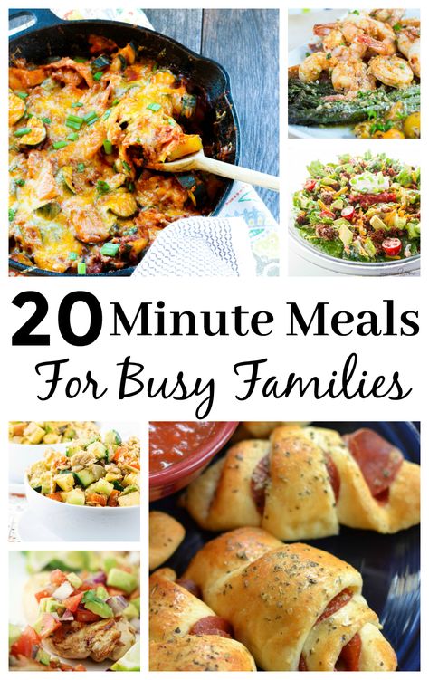 Easy Work Day Dinners, Fast Week Night Dinners, 30 Minute Crockpot Meals, 20 Min Meals Dinners, Stay At Home Mom Dinner Ideas, 30 Minute Family Dinners, Low Effort Dinner Ideas, Half Hour Dinner Recipes, Quick Easy After Work Dinners