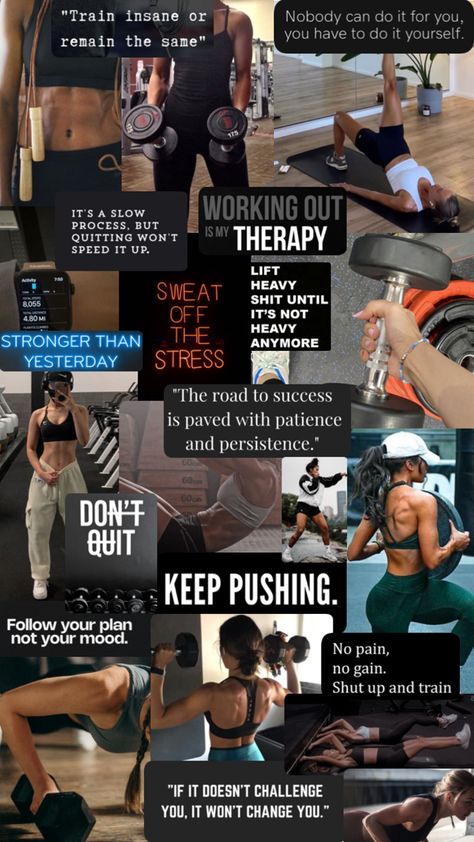 Morning Workout Aesthetic, Workout Vision Board, Workout Collage, Morrigan Aesthetic, Healthy Habits Motivation, Fitness Vision Board, Winter Arc, Vision Board Goals, Gym Girl