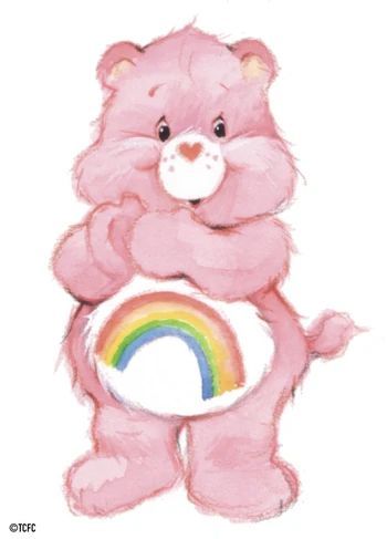 Vintage Care Bears Art, Cheer Bear Care Bear Tattoo, Care Bears 2000s, Old Care Bears, Retro Care Bears, Care Bears Wallpaper, Care Bear Tattoo, Cheer Bear Care Bear, Care Bears Characters