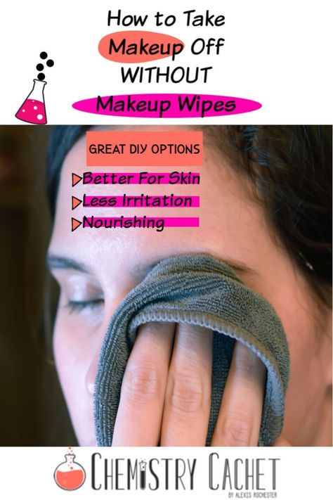 Learn these simple beauty hacks for removing makeup without baby shampoo or makeup wipes. These tips are easy, natural, and great for your skin! Most of these DIY makeup remover options are great for eye makeup too! Find out more about using coconut oil, jojoba oil, grapeseed oil, and more on Chemistry Cachet! #makeupremover #skincare Makeup Removal Tips, Homemade Makeup Remover, For Eye Makeup, Diy Makeup Remover, Best Makeup Remover, Homemade Makeup, Oil Makeup Remover, Removing Makeup, Makeup Remover Wipes