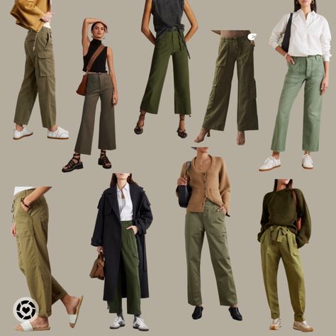 Green Olive Cargo Pants Outfit, Olive Cargo Pants Outfit Winter, Dark Olive Green Pants Outfit, Olive Pants Outfit Winter, Styling Olive Green Pants, Olive Green Corduroy Pants Outfit, Dark Green Pants Outfit, Olive Green Outfit Ideas, Green Linen Pants Outfit