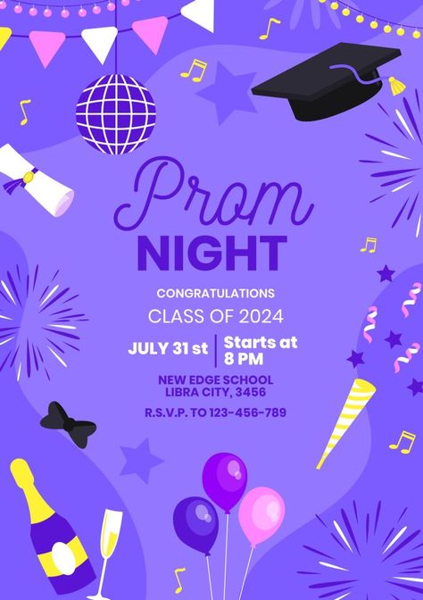 Prom Invitations, Cute Pictures To Draw, Invitation Layout, Instagram Design Creative, Graduation Invitations Template, Graduation Invitation, Brand Kit, Prom Night, Instagram Design