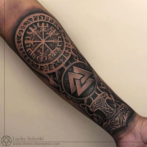 Protection Tattoo Ideas, saved tattoo, Viking Viking Tattoos For Men, Viking Warrior Tattoos, Scandinavian Tattoo, Viking Tattoo Symbol, Viking Tattoo Sleeve, Protection Tattoo, Rune Tattoo, Warrior Tattoos, Norse Tattoo