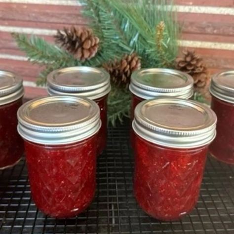 Make This Amazing Christmas Jam Recipe Now | GB's Kitchen Cranberry Freezer Jam, Christmas Jam With Powdered Pectin, Amish Traffic Jam Recipe, Small Batch Christmas Jam, Christmas Jam No Pectin, Strawberry Cranberry Jam Christmas, Cranberry Strawberry Jam, Christmas Jam Canning Recipe, Easy Christmas Jam Recipes