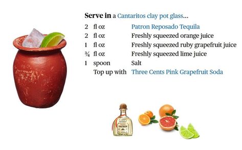 Cantarito Recipe, Cantaritos Recipe, Mexican Alcoholic Drinks, Mexican Snacks, Mexican Drinks, Mixed Drinks Recipes, Grapefruit Juice, Alcohol Drink Recipes, Drinks Alcohol Recipes