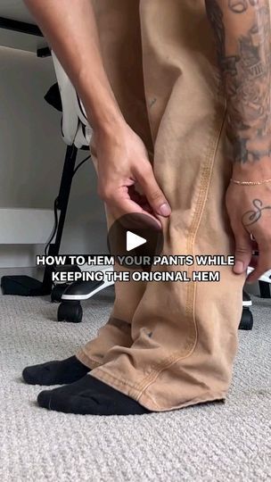 18K views · 7.7K reactions | Amazing hemming tutorial 🪡🧵 by @ericlugo 
.
This tutorial explains how to tailor your own pants so they fit perfectly! What do you think? 
.
.
.
#tailoring #tailored #hem #sewingaddict #sewinginspiration #sewing #seamstress #sewingmachine #tailor #clothingrepair #clothingdesign #sewingisfun | Custom WearHouse Clothes Alterations, Sewing Hems, Sewing Videos, Sewing Jeans, Sewing Pants, Sewing Alterations, Repair Clothes, Pants Sewing Pattern, Altering Clothes