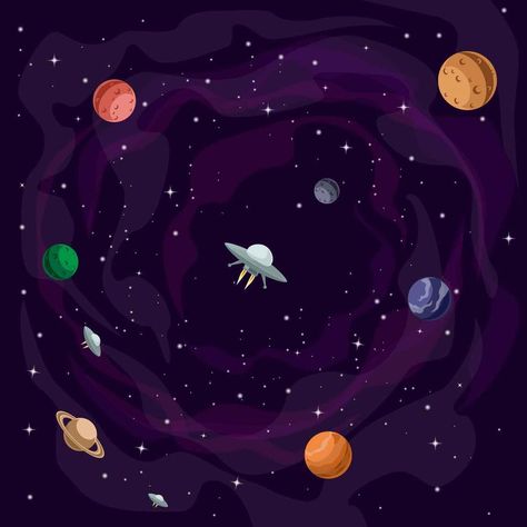 Cosmos Illustration Vector Hubble Images, Cosmos Illustration, Nebula Wallpaper, Free Vector Backgrounds, Images Design, Space Illustration, Galaxy Background, Colorful Space, Star Background