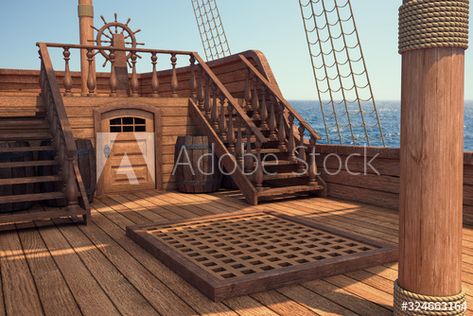 Pirate Ship Deck, Pirate Ship Background, Pirate Photo Booth, Pirate Ship Design, Ship Background, Steampunk Ship, Pirate Ship Art, Ship Deck, Pirate Photo