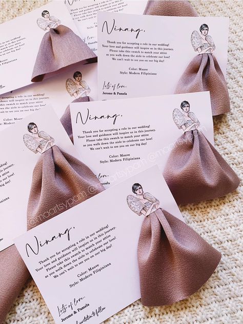 Wedding Invitation Bridesmaid, Wedding Sponsor Proposal, Gift For Debutant Ideas, Bridal Giveaway Ideas, Bridesmaid Giveaways Gift Ideas, Modern Filipiniana Invitation, Bridesmaid Filipiniana, Wedding Souvenirs For Principal Sponsors Philippines, Bridesmaids Invitations Ideas