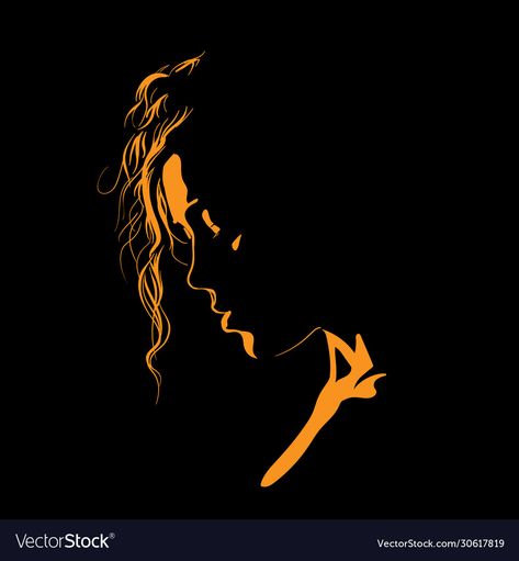 Black Woman Silhouette, Silhouette Drawing, Black Paper Drawing, Portrait Woman, Canvas Picture, Head Hair, Woman Silhouette, Abstract Portrait, Silhouette Art