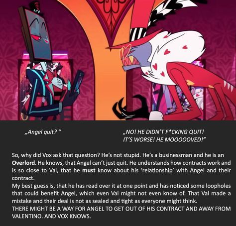 And Vox knows. Vox Hazbin Hotel Quotes, Horde Prime, Habbo Hotel, Vox Populi, Boss Series, Cartoon Crazy, Hotel Trivago, H Hotel, Vivziepop Hazbin Hotel