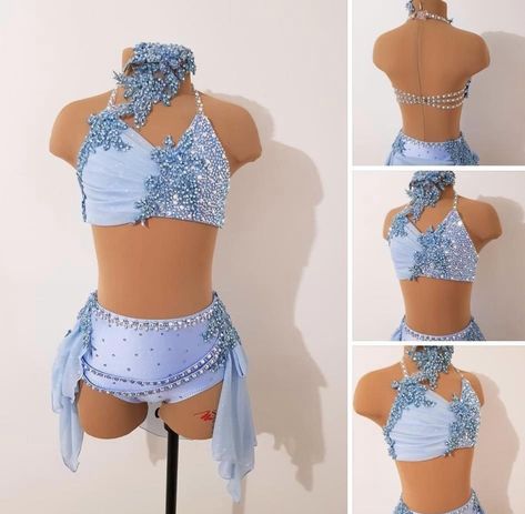 Light Blue Lyrical Dance Costumes, Lyrical Costumes Solo, Jazz Costumes Competition, Blue Lyrical Dance Costumes, Blue Dance Outfit, Lyrical Dance Outfits, Lyrical Dance Costumes Solo, Jazz Dance Costumes Sassy, Dance Convention Outfits