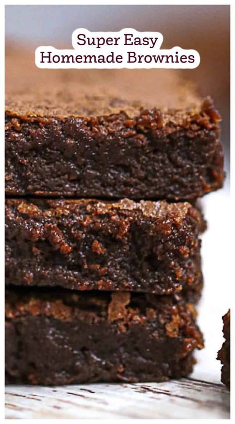 Homemade Chewy Brownies Recipe, Chewy Brownies From Scratch, Scratch Brownie Recipe, Homemade Brownies From Scratch, Homemade Brownies Recipe, Easy Homemade Brownies, Chewy Brownies Recipe, Homemade Brownies Easy, Brownies From Scratch