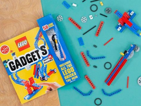 The Klutz Lego Gadget Kit Is a Game Changer for Kids Who Love to Build Lego Gadgets, Steam Night, Lego Kits, Kids Races, Steam Learning, Lego Pieces, Making Connections, Simple Machines, Star Wars Action Figures