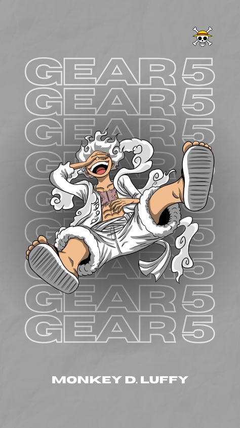 Custom Tshirt Ideas, Luffy Logo, Luffy Gear 5th, One Piece Luffy Gear 5, Anime Tshirts, One Piece Gear 5, Boys Clothes Patterns, Gear 5 Luffy, Tshirt Artwork