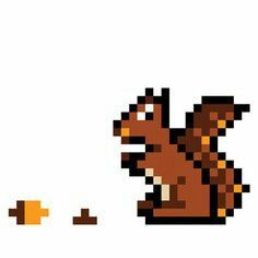 Pixel squirrel from pixxul Pixel Design, Embroidery Inspiration, Big Data, Wall Decal, Pixel Art, Wall Stickers, Make It Simple, Design Studio, Wall