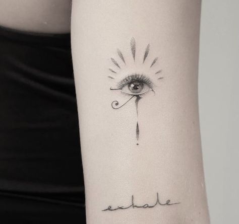 Intuition Tattoo Ideas, Intuition Tattoo, Tiny Tattoo Ideas, Third Eye Tattoos, Horus Tattoo, Evil Eye Tattoo, Beautiful Flower Tattoos, Meaningful Tattoos For Women, Fire Tattoo