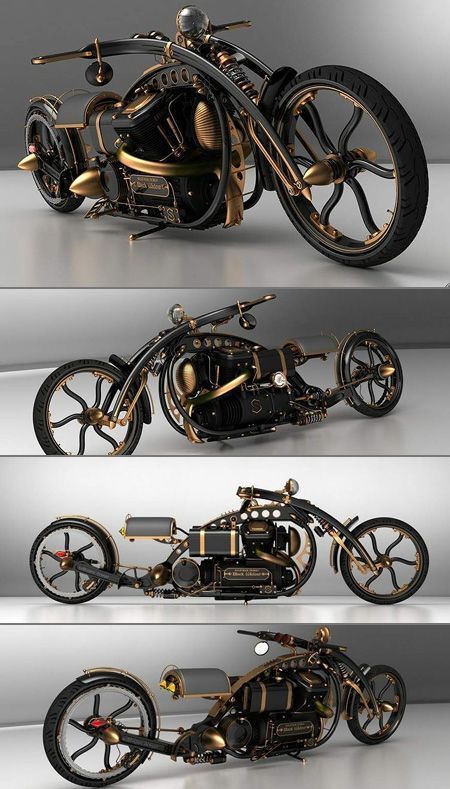 Types Of Motorcycles, Steampunk Motorcycle, Steampunk Vehicle, Beach Cruisers, Motos Harley, Custom Street Bikes, Мотоциклы Cafe Racers, Vespa Scooter, Futuristic Motorcycle