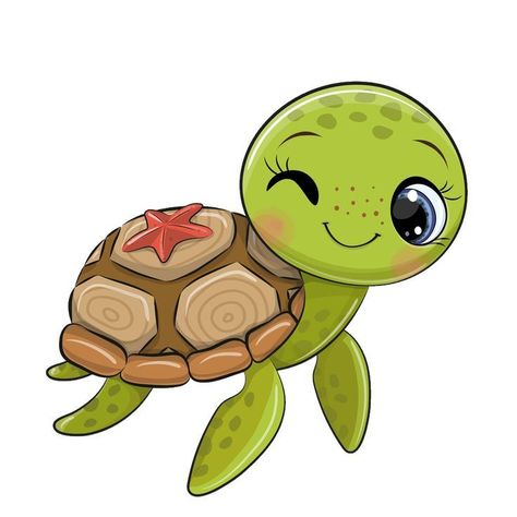 Sea Turtle Drawings, Tattoo Sea Turtle, Cute Turtle Cartoon, Cute Turtle Drawings, Giant Sea Turtle, Sea Turtle Drawing, Sea Turtle Pictures, Water Turtle, Cartoon Water