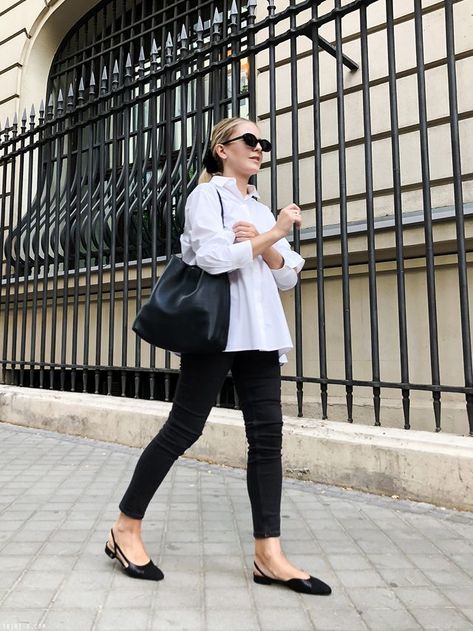 SUMMER 2018: OUTFIT 21 Flat Shoes Outfit, Minimalist Moda, Flats Outfit, Spring Capsule Wardrobe, Neutral Fashion, 가을 패션, Fashion Mode, Mode Inspiration, Spring Summer Outfits