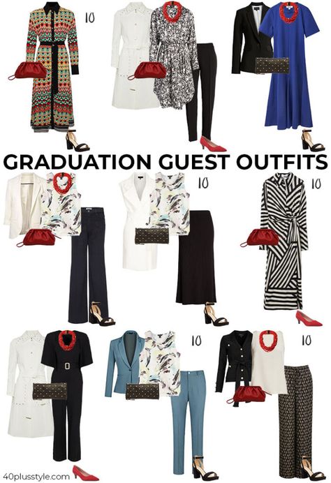 Guest At Graduation Outfit, Graduation Dress Ideas For Mom, Mom Outfits For Graduation High Schools, Graduation Guests Outfits, Mother Of Graduate Outfit Graduation Mom, Casual Banquet Outfits For Women, Confirmation Outfits For Women Guest, Graduation Outfit For Parents, College Graduation Outfit Ideas For Moms