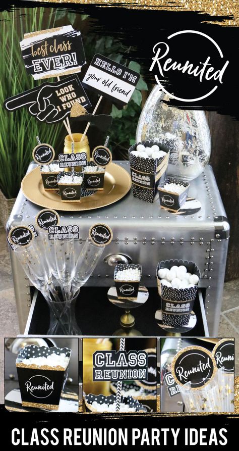 Class Reunion Party Supplies - Class of Decorations for a High School Reunion | Big Dot Of Happiness Class Of 1993 Reunion Ideas, Alumni Event Ideas, Reunion Party Ideas, High School Reunion Planning, Highschool Reunion, School Reunion Decorations, Class Reunion Planning, 50th Class Reunion Ideas, Reunion Centerpieces