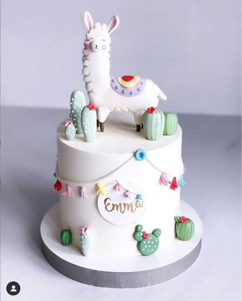 Animals Cakes Birthday, Lama Birthday Party, Birthday Cake Animals, Llama Birthday Party Decorations, Llama Fondant, Lama Cake, Alpaca Cake, Llama Cake, Llama Cakes